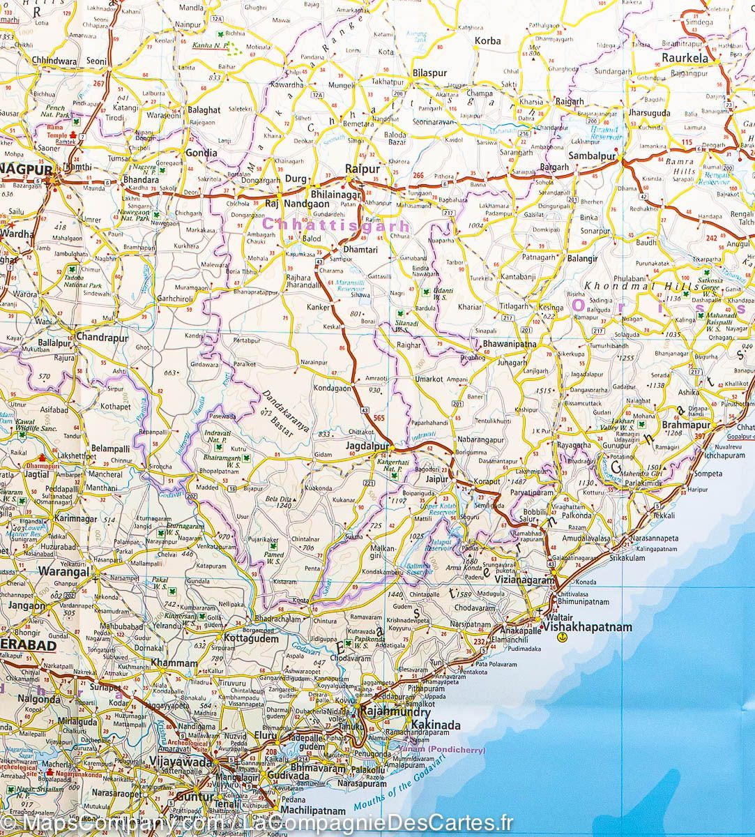 Carte routière - Inde, Népal & Sri Lanka | Reise Know How carte routière Reise Know-How