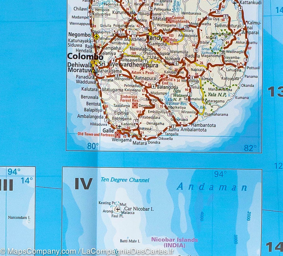 Carte routière - Inde, Népal & Sri Lanka | Reise Know How carte routière Reise Know-How