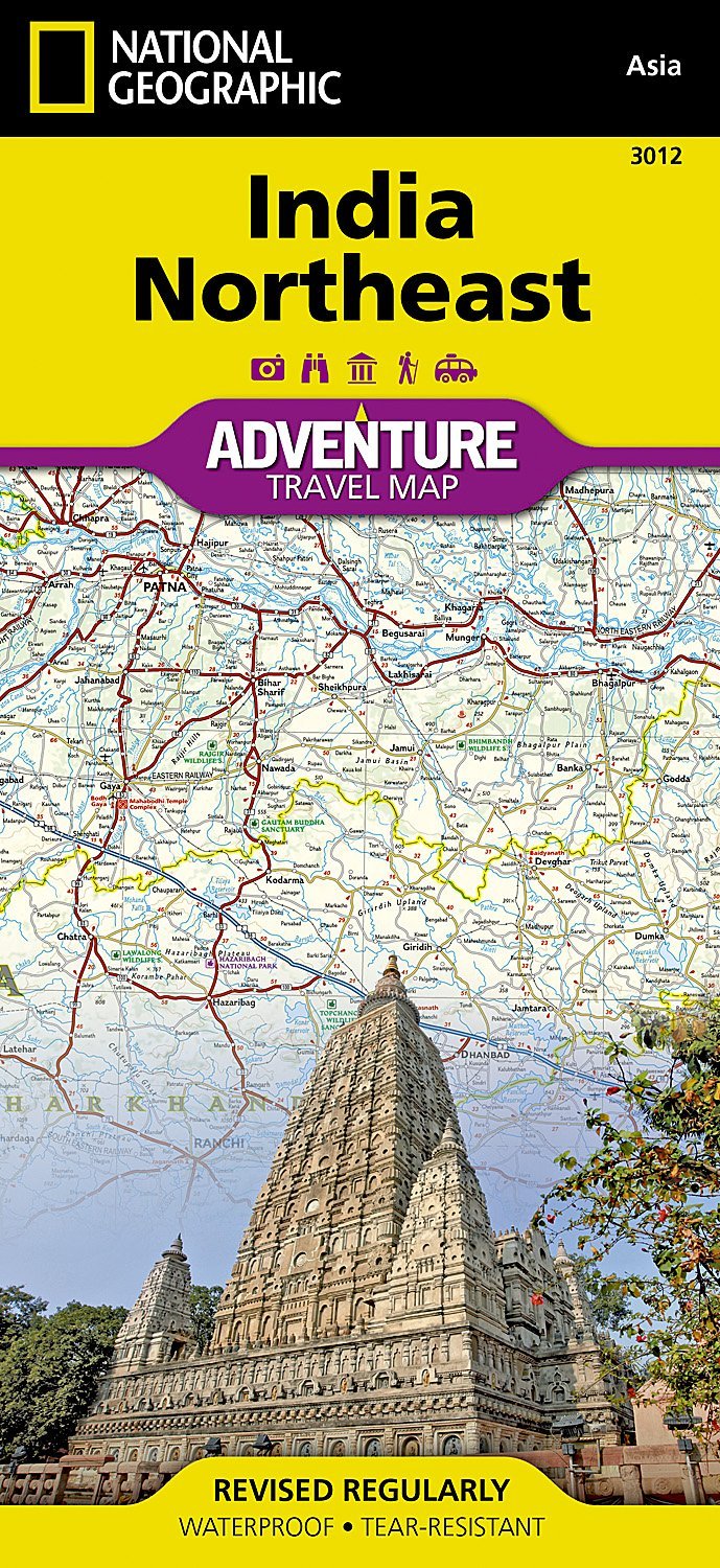 Carte routière - Inde Nord-est | National Geographic carte pliée National Geographic 