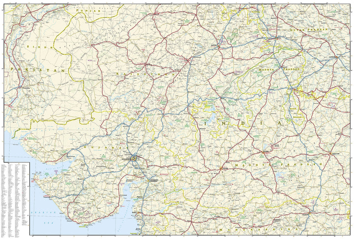 Carte routière - Inde Nord-ouest | National Geographic carte pliée National Geographic 
