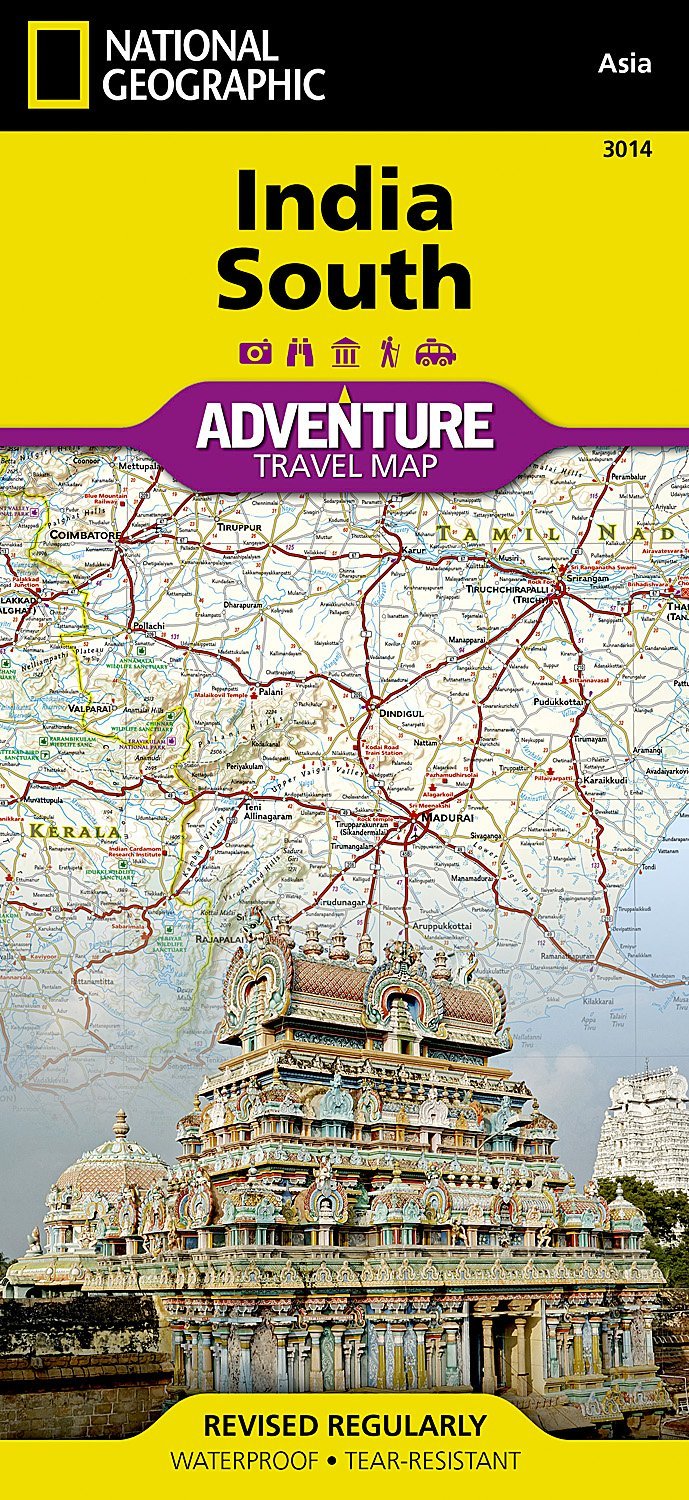 Carte routière - Inde Sud | National Geographic carte pliée National Geographic 