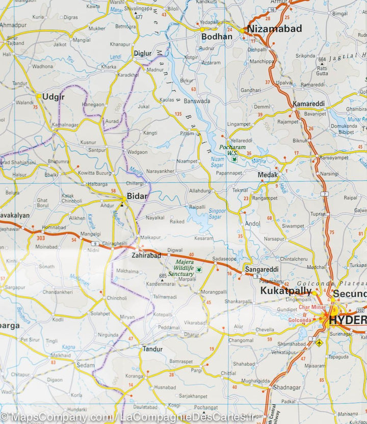 Carte routière - Inde Sud | Reise Know How carte pliée Reise Know-How 