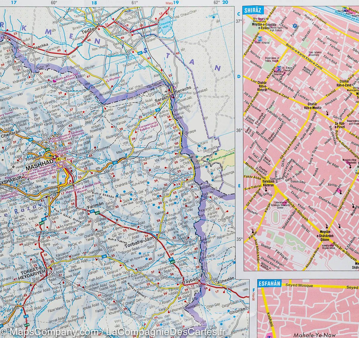 Carte routière - Iran | Freytag & Berndt carte routière Freytag & Berndt