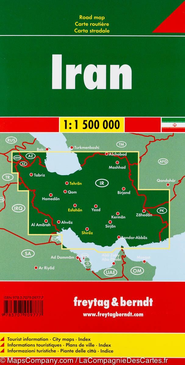 Carte routière - Iran | Freytag & Berndt carte pliée Freytag & Berndt 