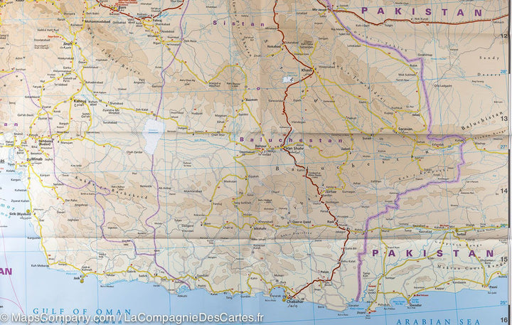 Carte routière de l'Iran | Reise Know How - La Compagnie des Cartes