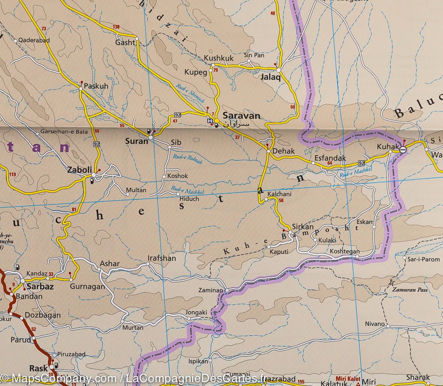 Carte routière - Iran | Reise Know How carte routière Reise Know-How