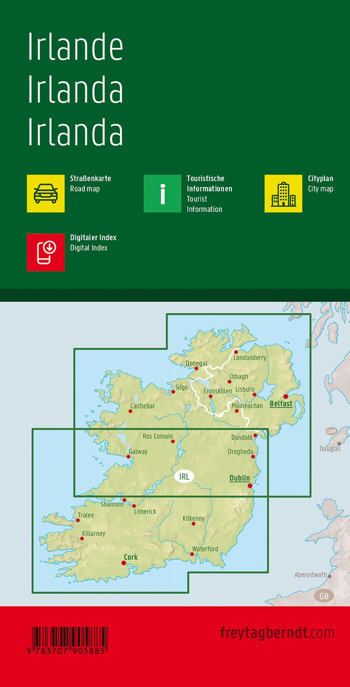 Carte routière - Irlande | Freytag & Berndt carte routière Freytag & Berndt