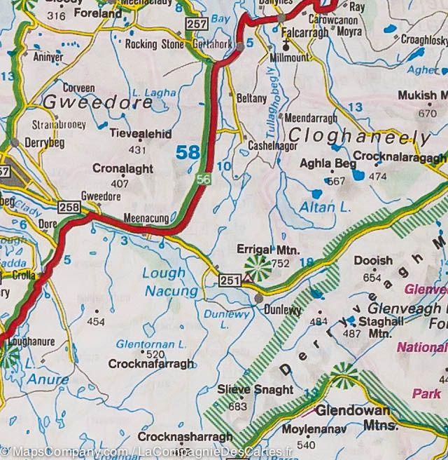 Carte routière de l'Irlande | IGN - La Compagnie des Cartes