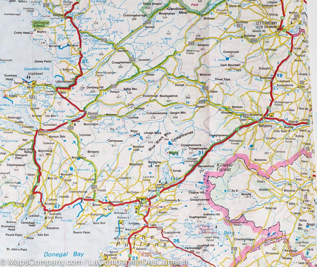 Carte routière de l'Irlande | IGN - La Compagnie des Cartes