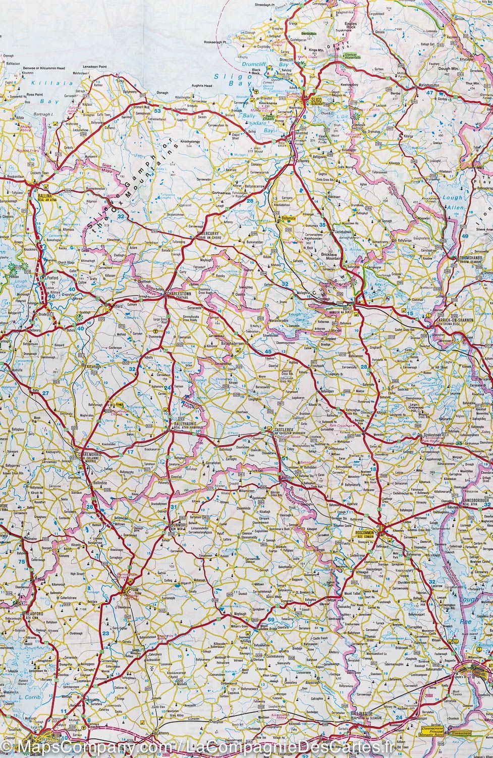 Carte routière de l'Irlande | IGN - La Compagnie des Cartes