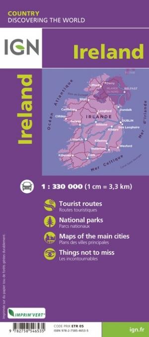 Carte routière - Irlande | IGN carte routière IGN