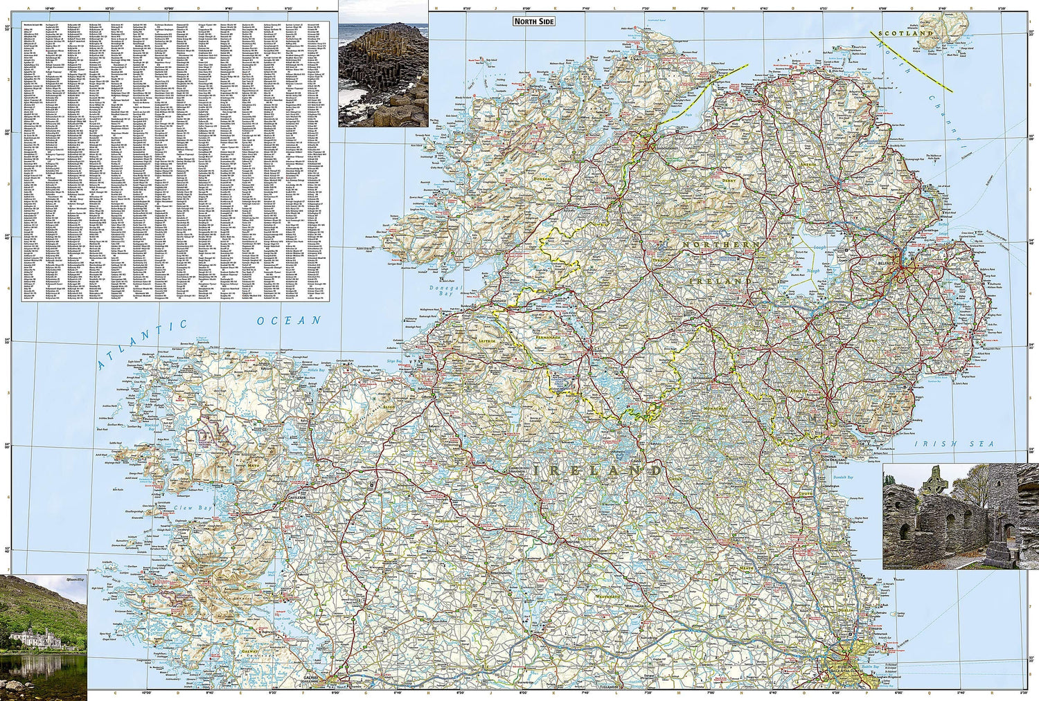 Carte routière - Irlande | National Geographic carte routière National Geographic