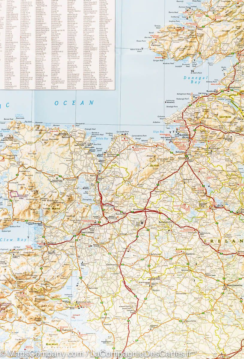 Carte routière - Irlande | National Geographic carte routière National Geographic