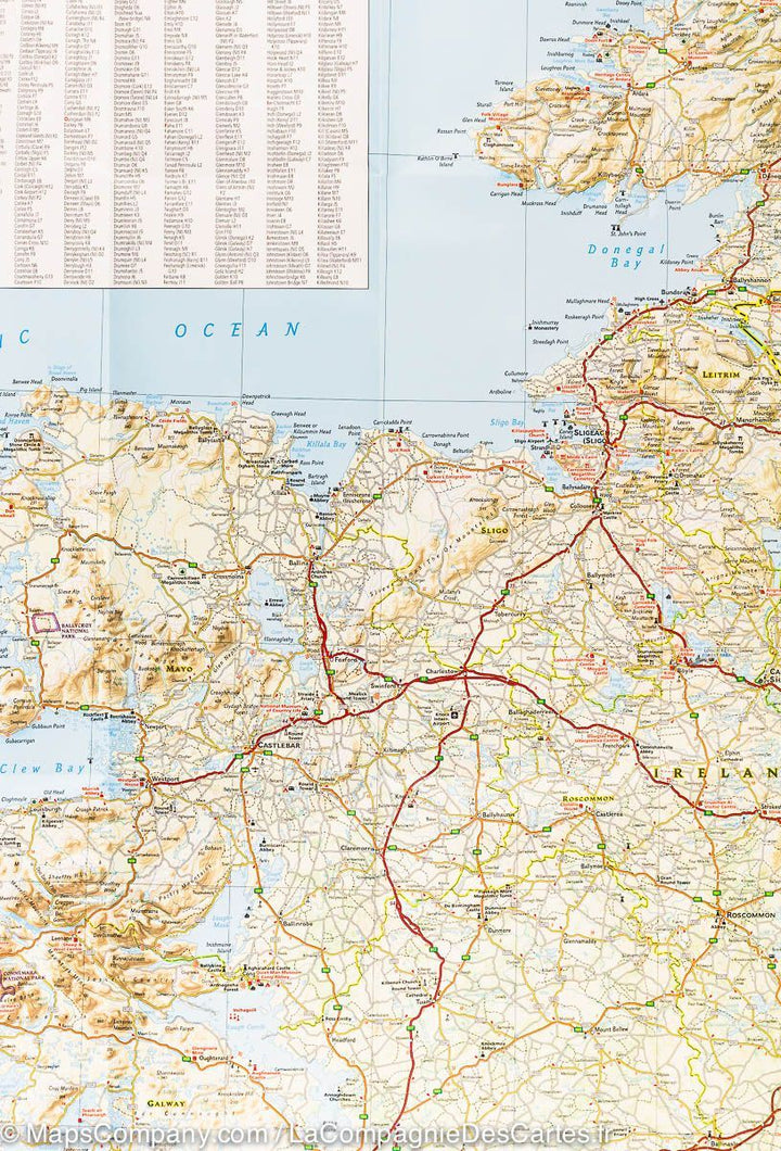 Carte routière - Irlande | National Geographic carte pliée National Geographic 