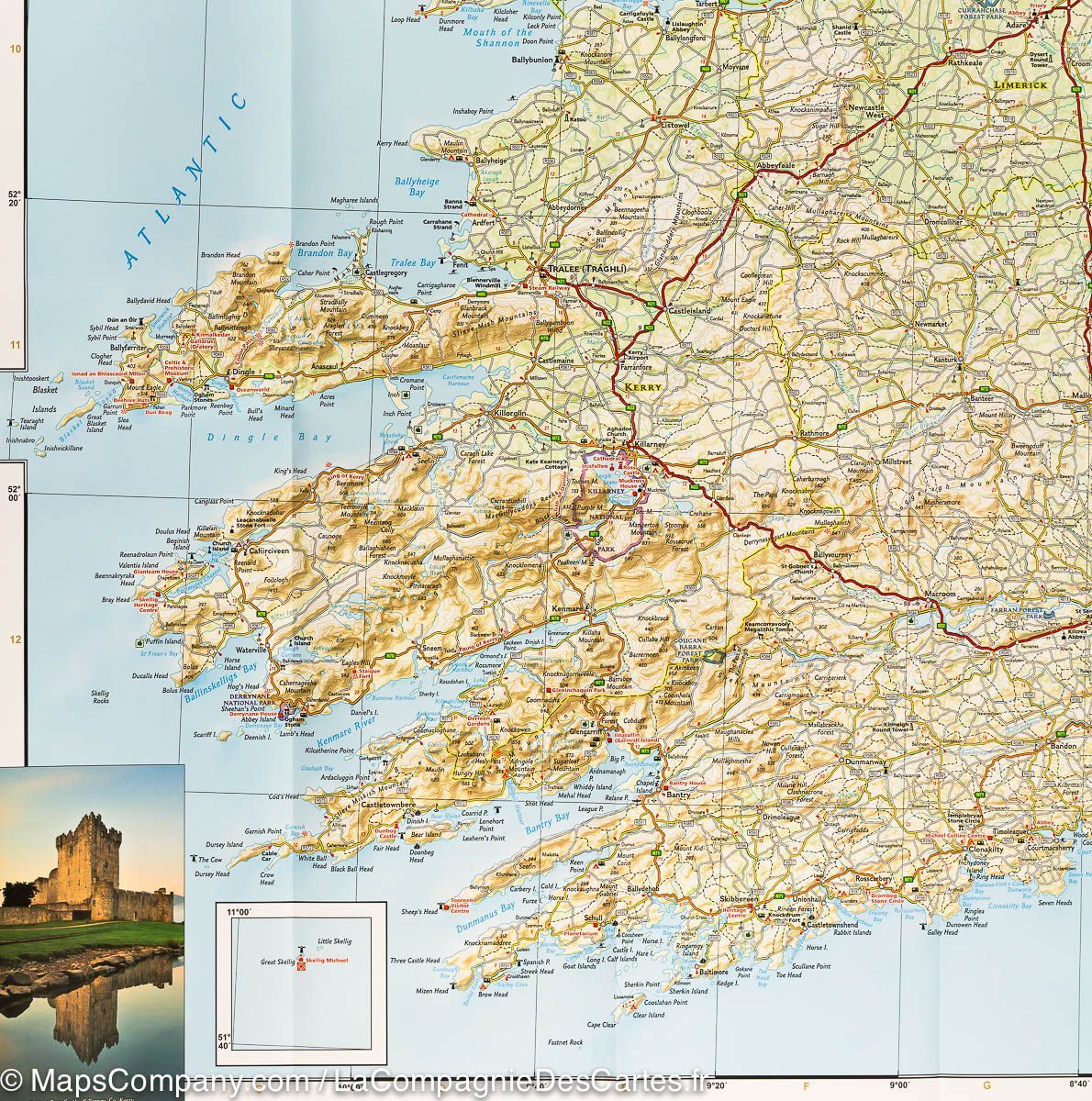 Carte routière - Irlande | National Geographic carte routière National Geographic