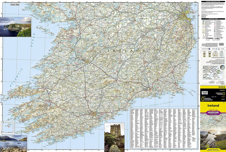 Carte routière - Irlande | National Geographic carte pliée National Geographic 