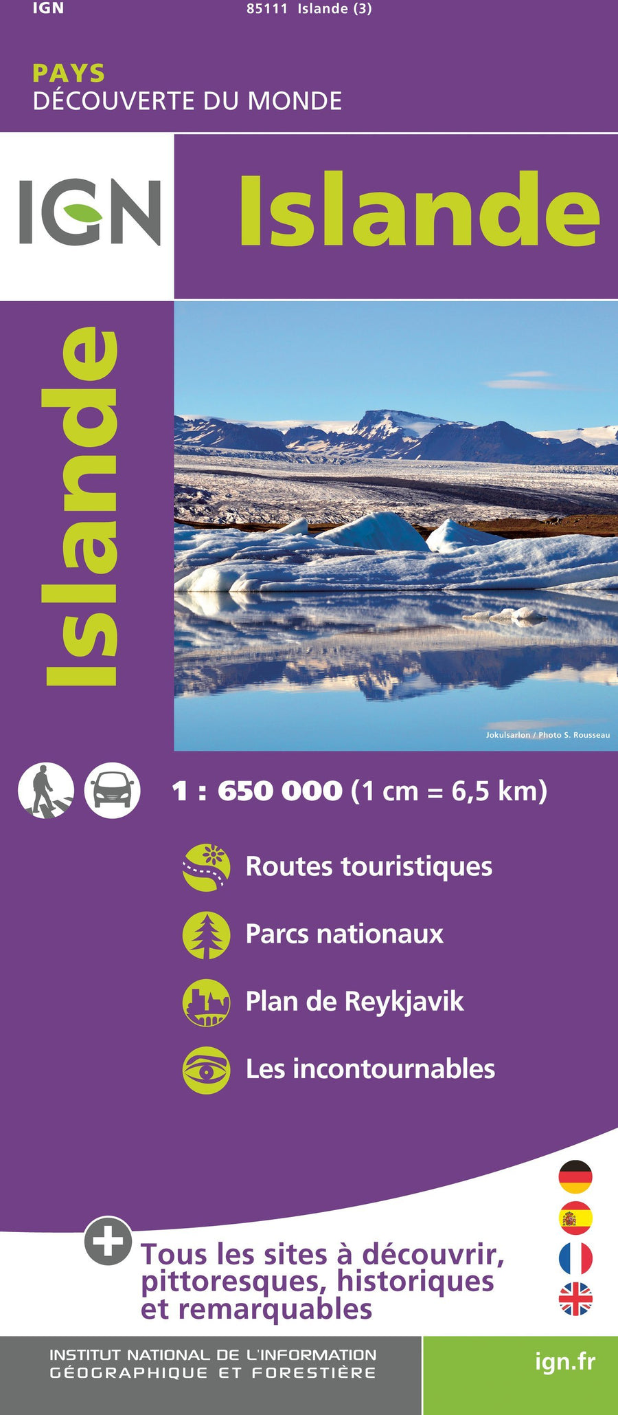 Carte routière - Islande | IGN carte pliée IGN 