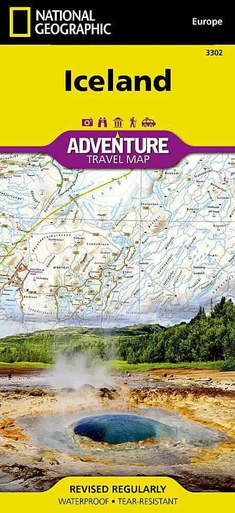 Carte routière - Islande | National Geographic carte pliée National Geographic 