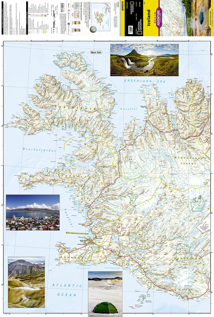 Carte routière - Islande | National Geographic carte pliée National Geographic 