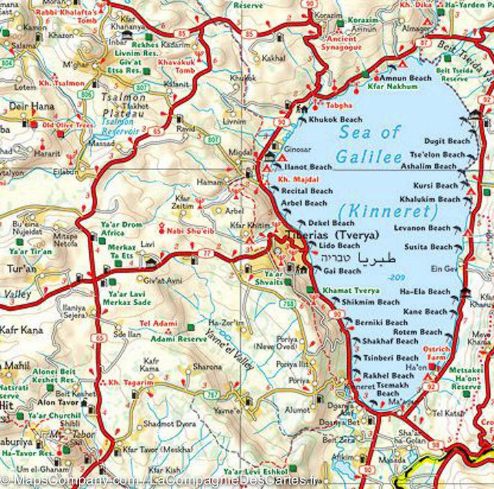 Carte routière - Israël | National Geographic carte pliée National Geographic 
