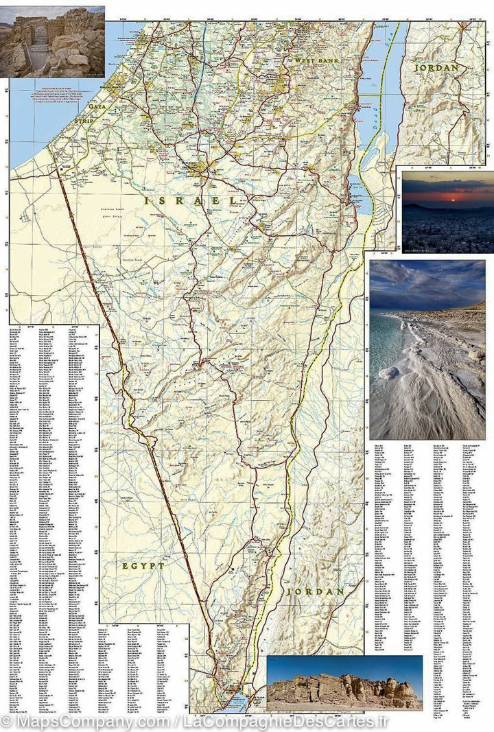 Carte routière - Israël | National Geographic carte pliée National Geographic 
