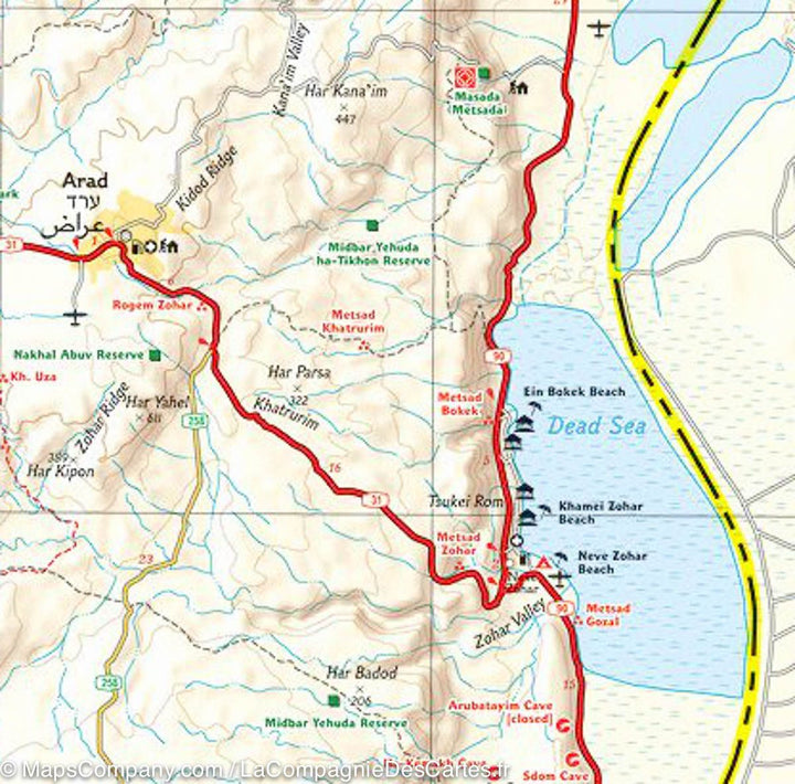 Carte routière - Israël | National Geographic carte pliée National Geographic 