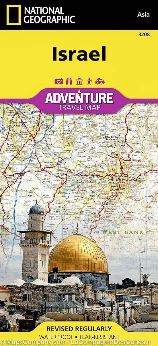 Carte routière - Israël | National Geographic carte routière National Geographic