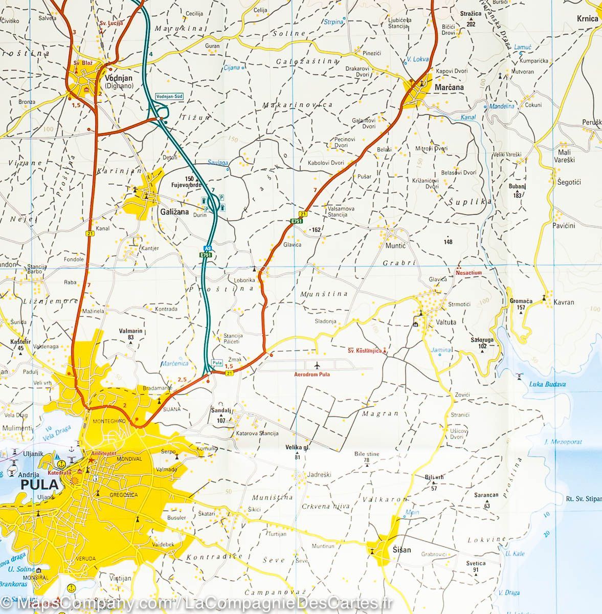 Carte routière - Istrie | Reise Know How carte routière Reise Know-How