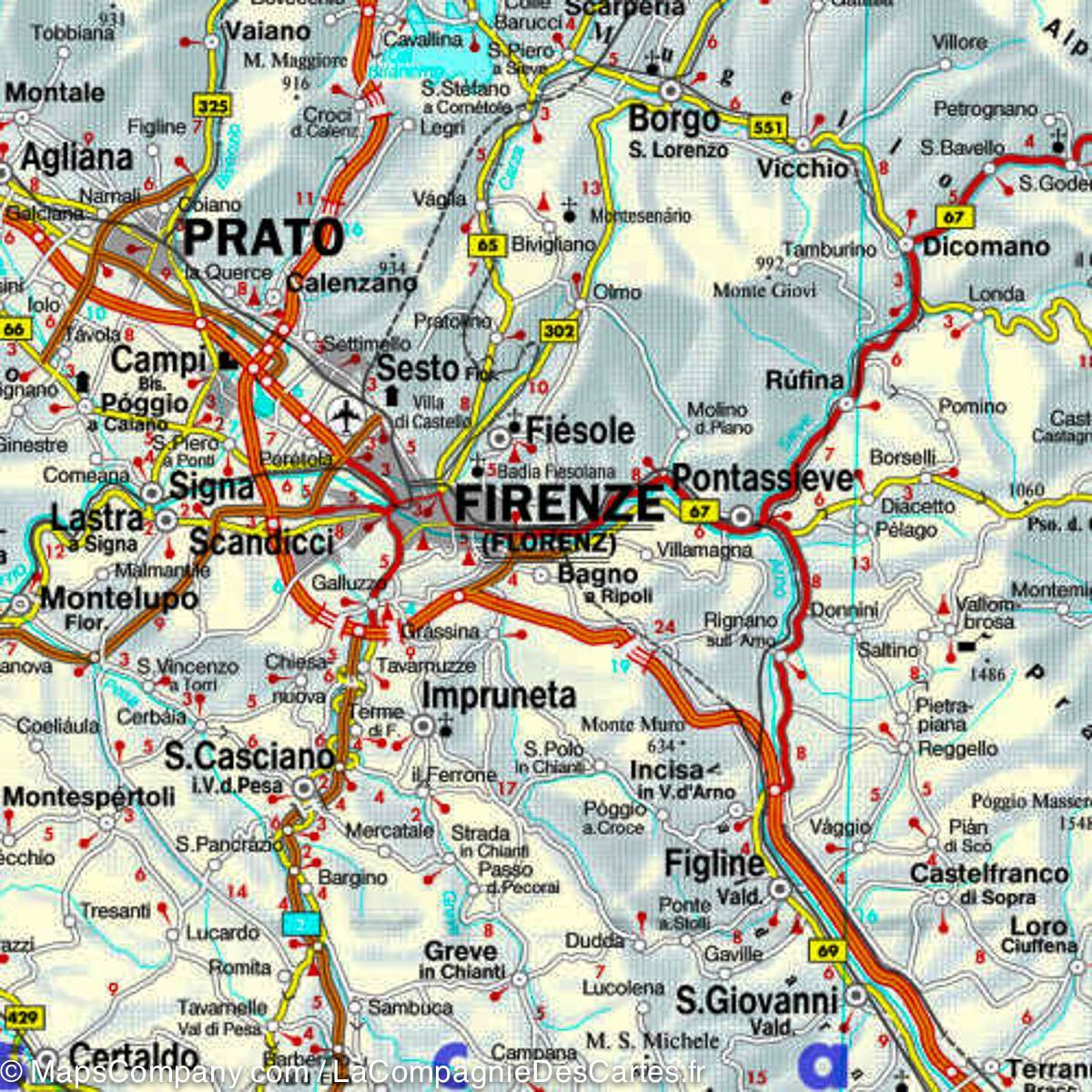 Carte routière - Italie - 1/600 000 | Freytag & Berndt carte routière Freytag & Berndt