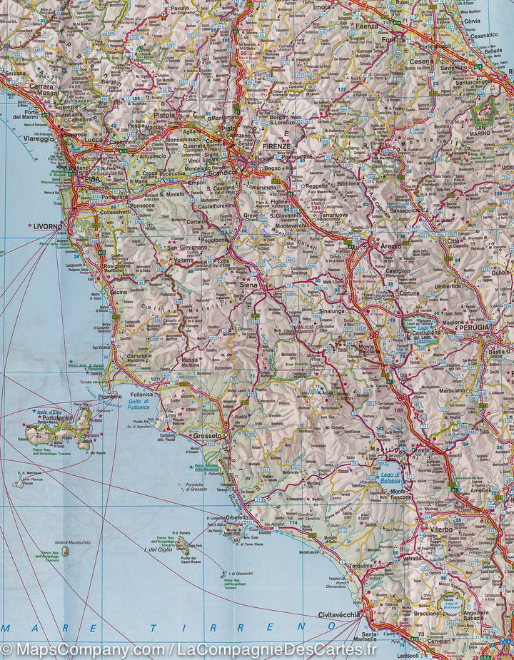 Carte routière de l'Italie | IGN - La Compagnie des Cartes