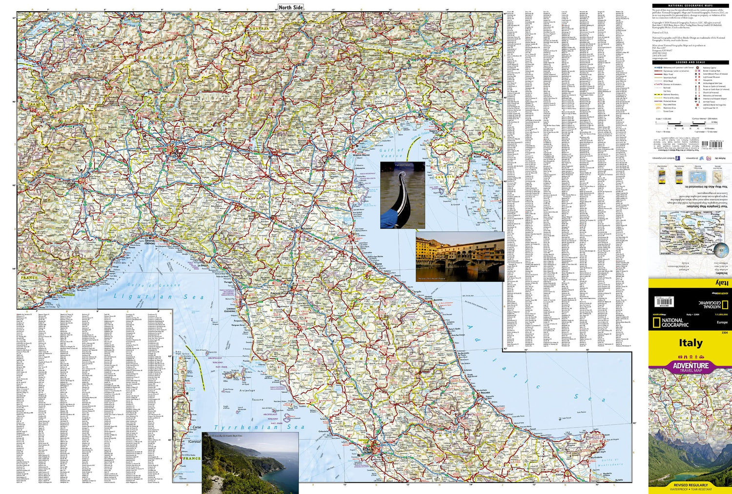 Carte routière - Italie | National Geographic carte routière National Geographic