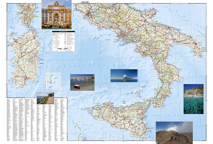 Carte routière - Italie | National Geographic carte pliée National Geographic 