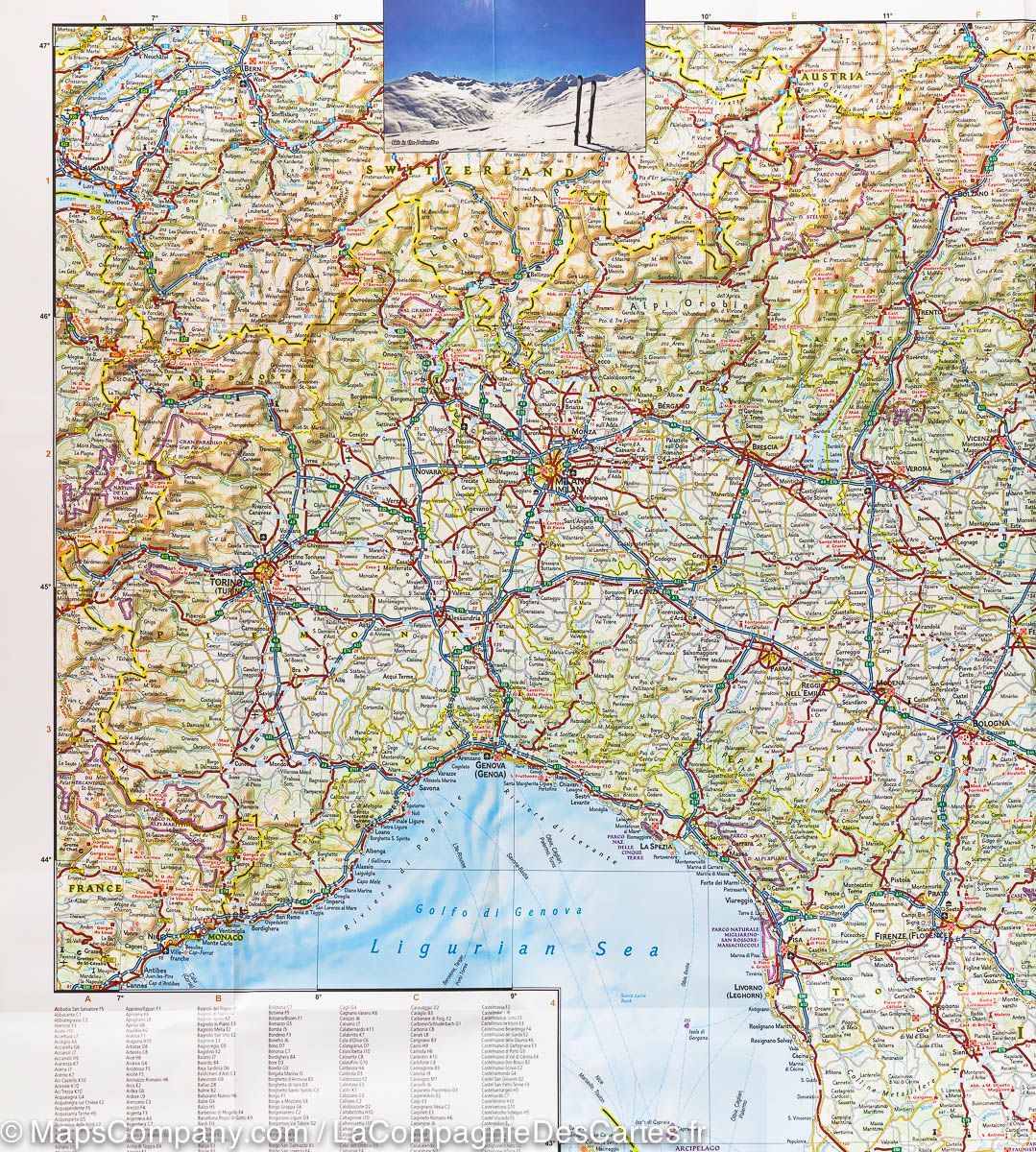 Carte routière - Italie | National Geographic carte routière National Geographic