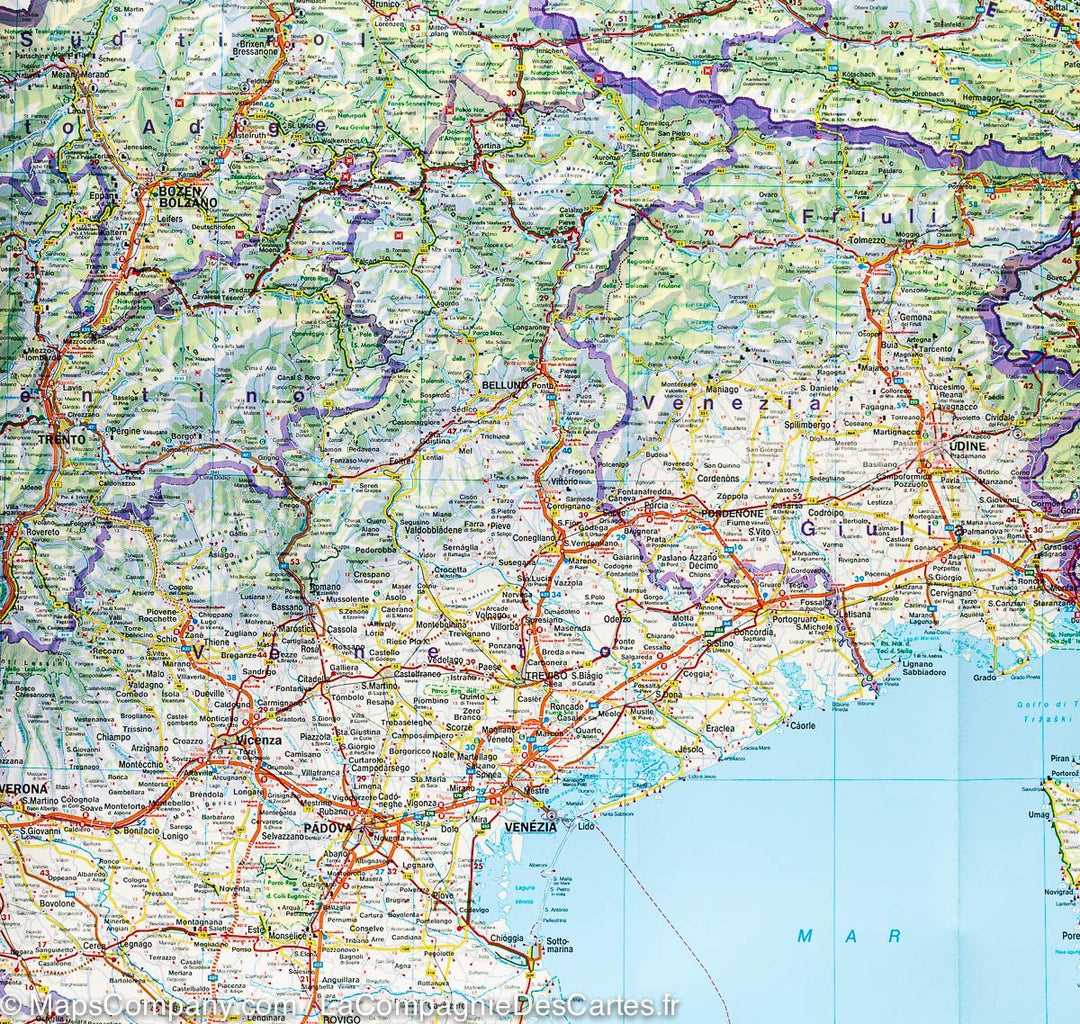 Carte routière - Italie Nord | Freytag & Berndt carte pliée Freytag & Berndt 