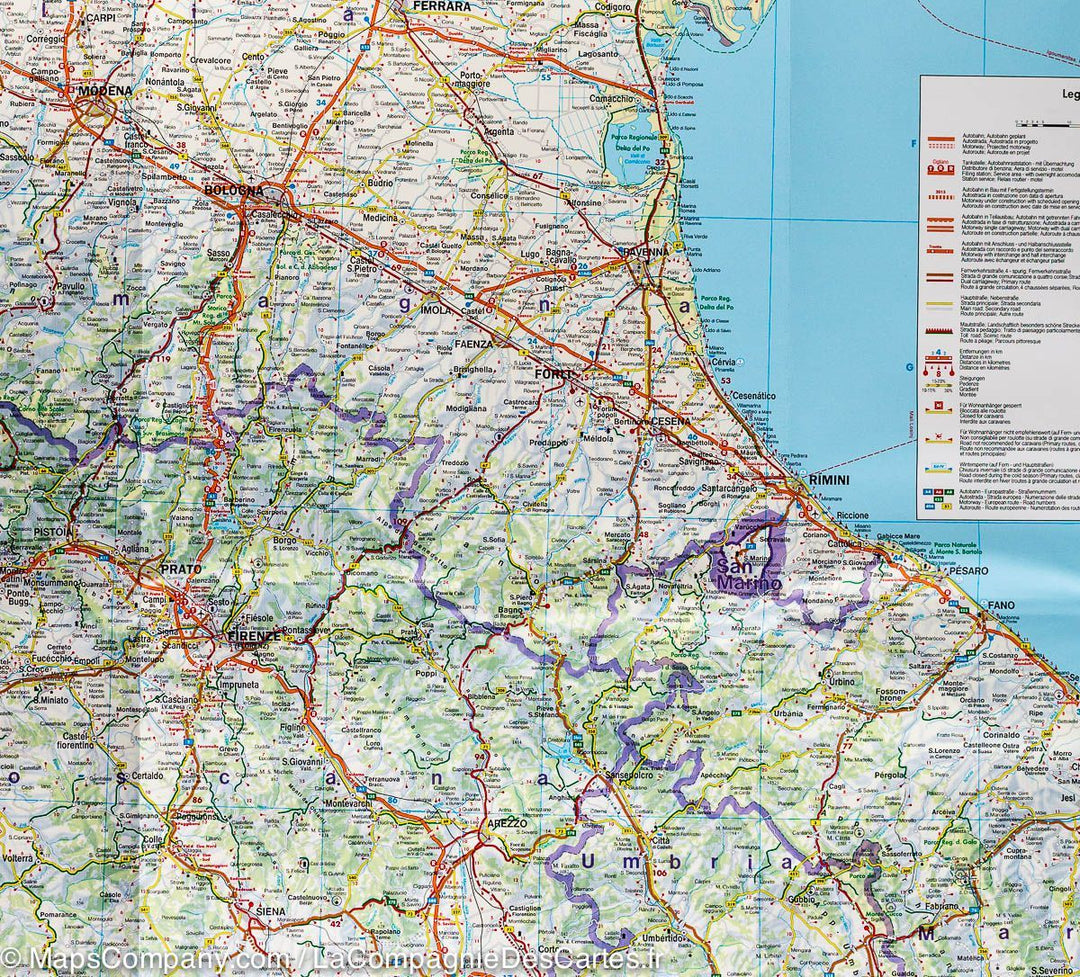 Carte routière - Italie Nord | Freytag & Berndt carte pliée Freytag & Berndt 