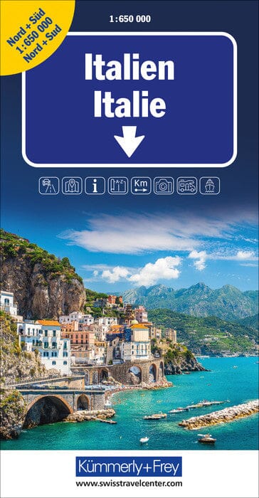 Carte routière - Italie Nord+Sud | Kümmerly & Frey carte pliée Kümmerly & Frey 