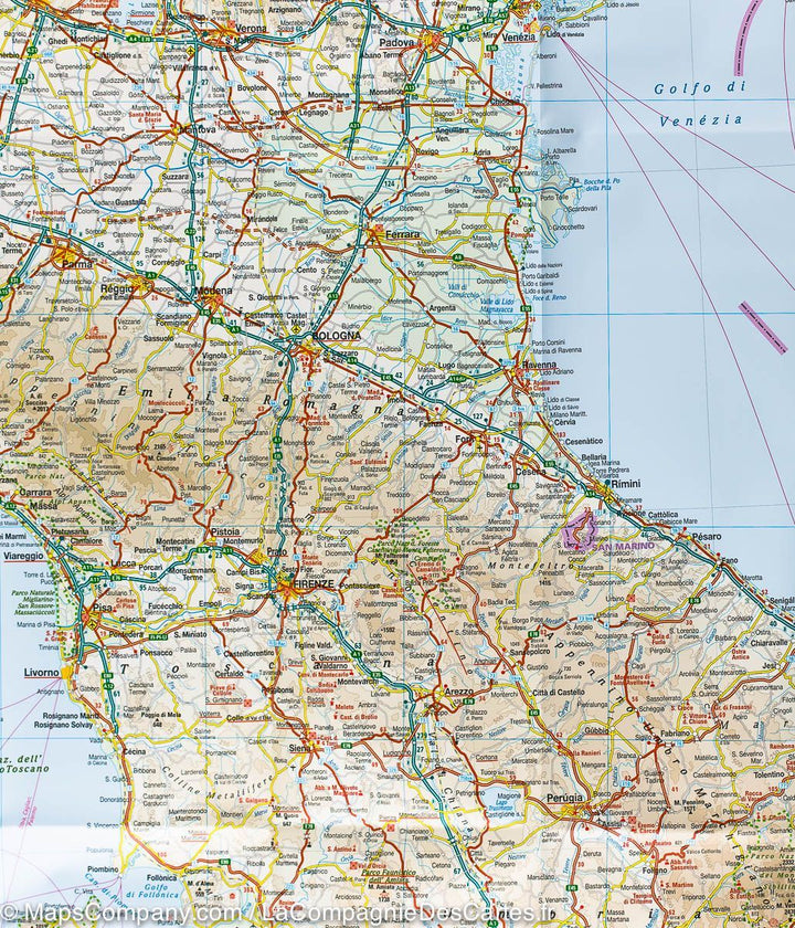 Carte routière de l'Italie | Reise Know How - La Compagnie des Cartes