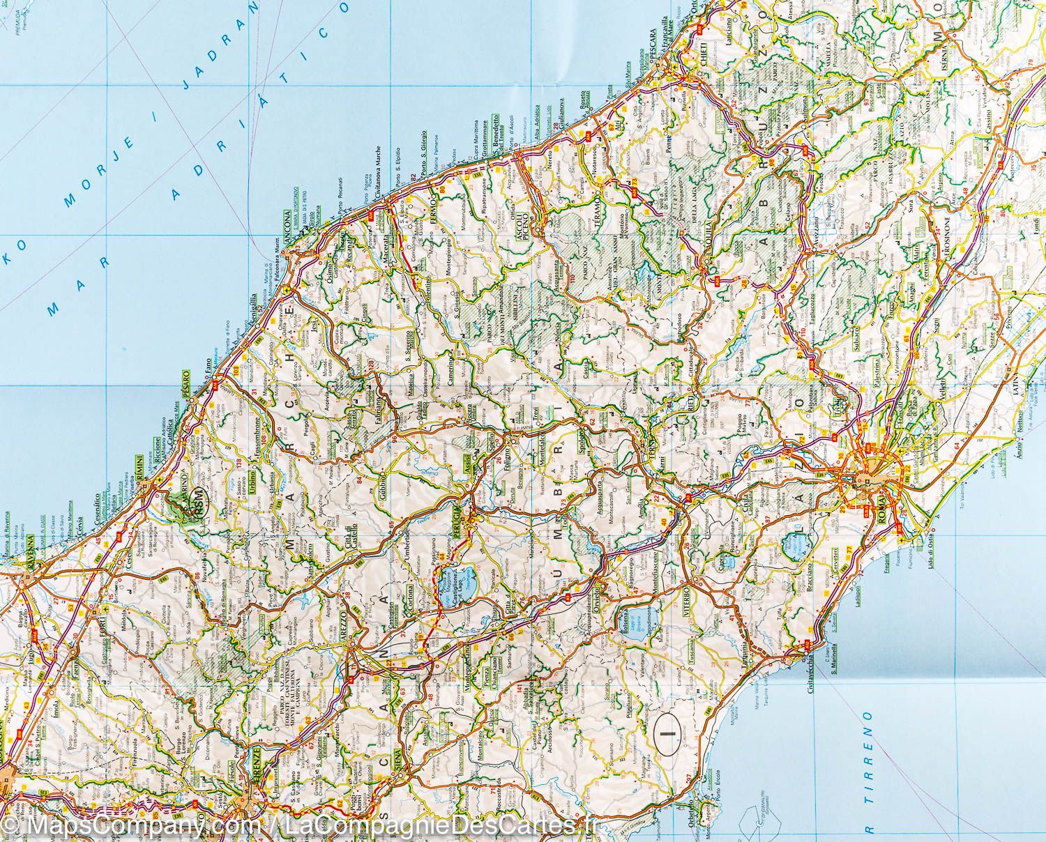 Carte routière - Italie | Touring Club Italiano-1/800 000 carte routière Touring Club Italiano