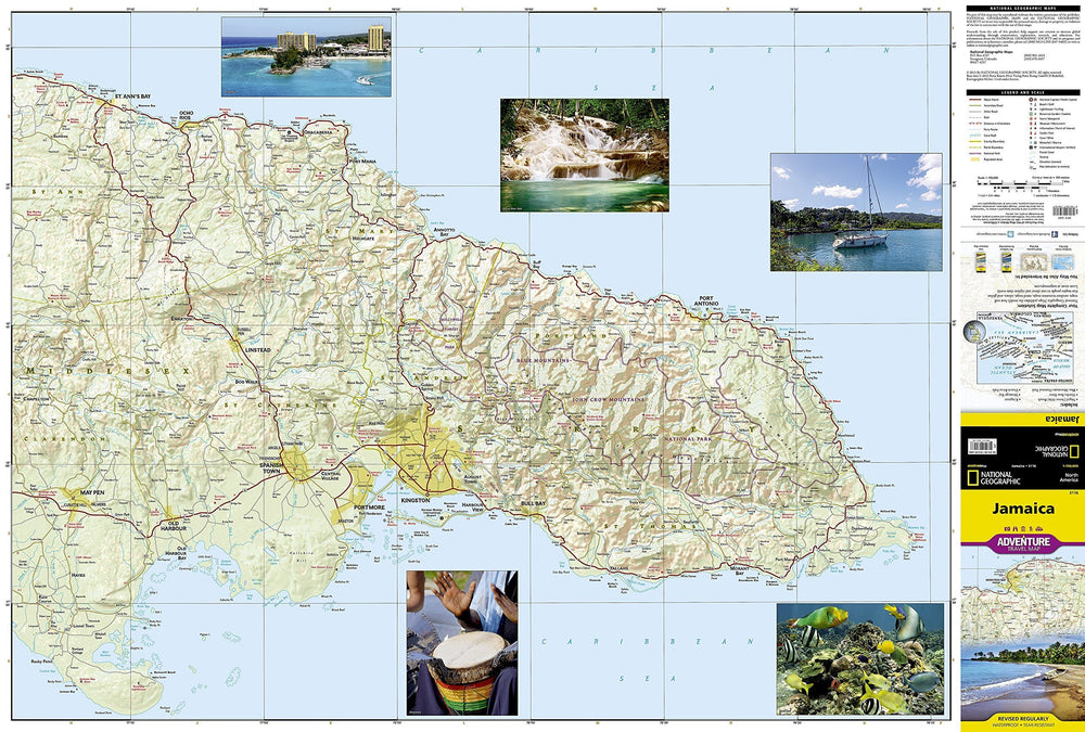Carte routière - Jamaïque | National Geographic carte pliée National Geographic 