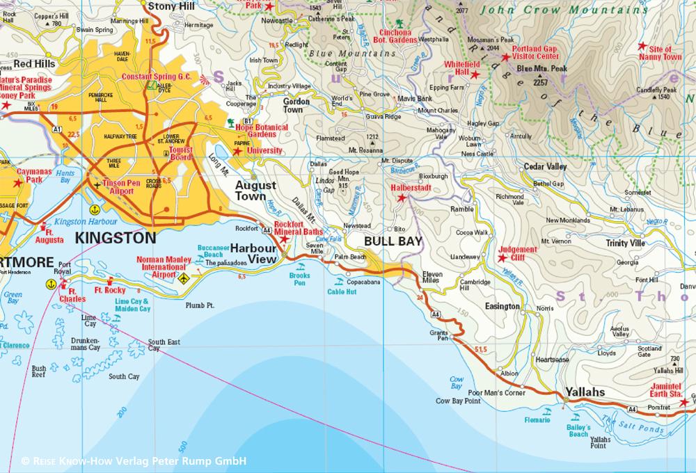 Carte routière - Jamaïque | Reise Know How carte routière Reise Know-How