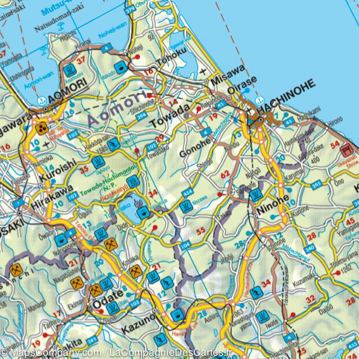 Carte routière - Japon | Freytag & Berndt carte routière Freytag & Berndt