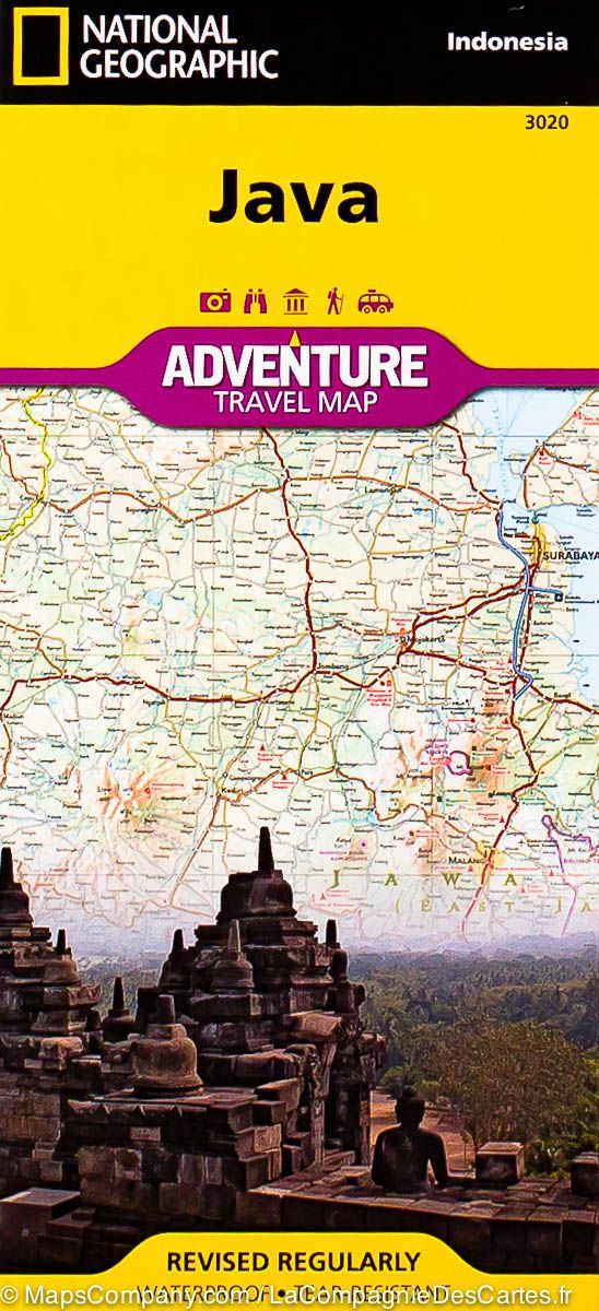 Carte routière - Java | National Geographic carte pliée National Geographic 