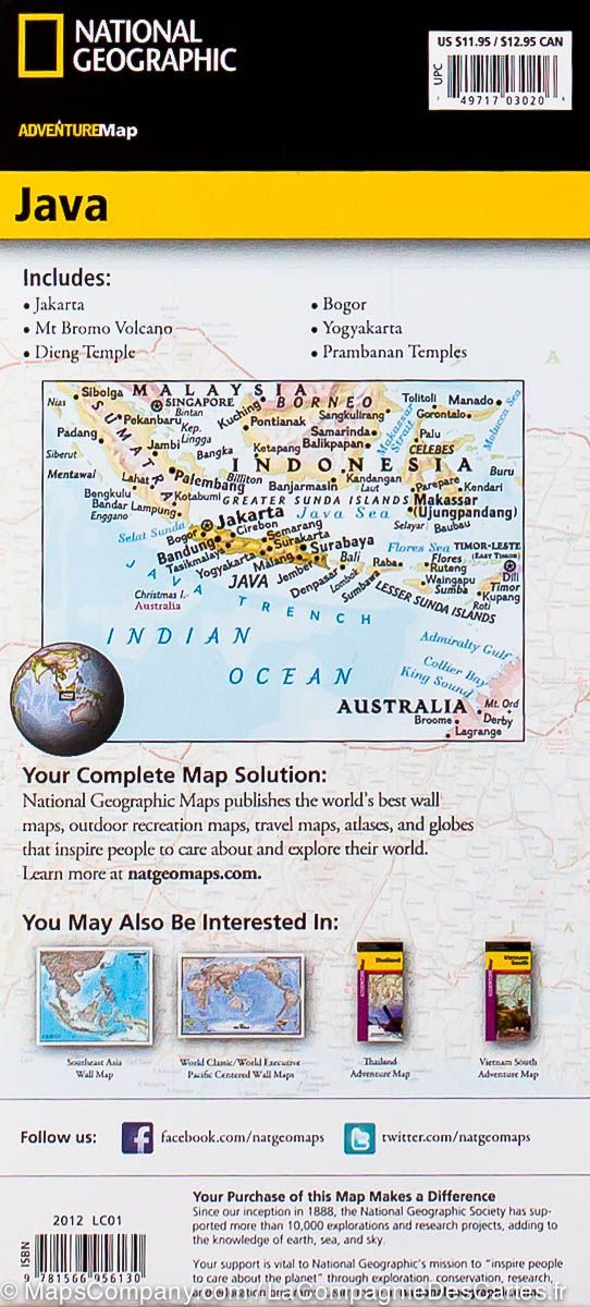 Java Geographic Road map - Java | National Geographic – Cartovia
