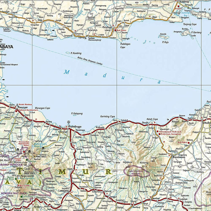 Carte routière - Java | National Geographic carte pliée National Geographic 