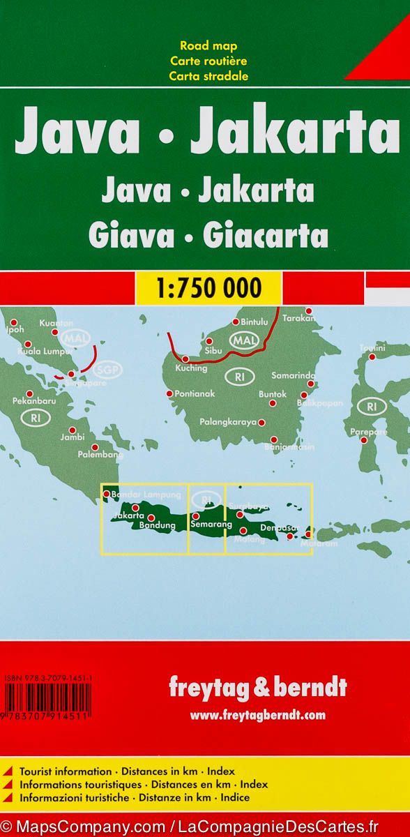 Carte routière - Java & Plan de Jakarta | Freytag & Berndt carte routière Freytag & Berndt