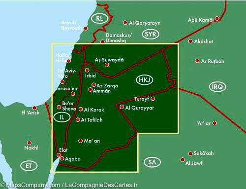 Carte routière - Jordanie | Freytag & Berndt carte routière Freytag & Berndt