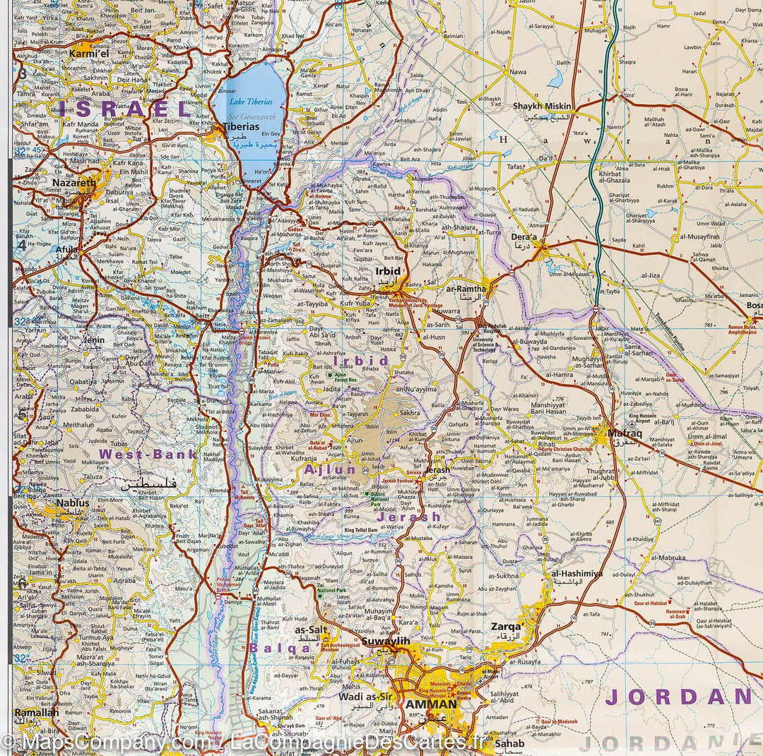 Carte routière - Jordanie | Reise Know How carte pliée Reise Know-How 