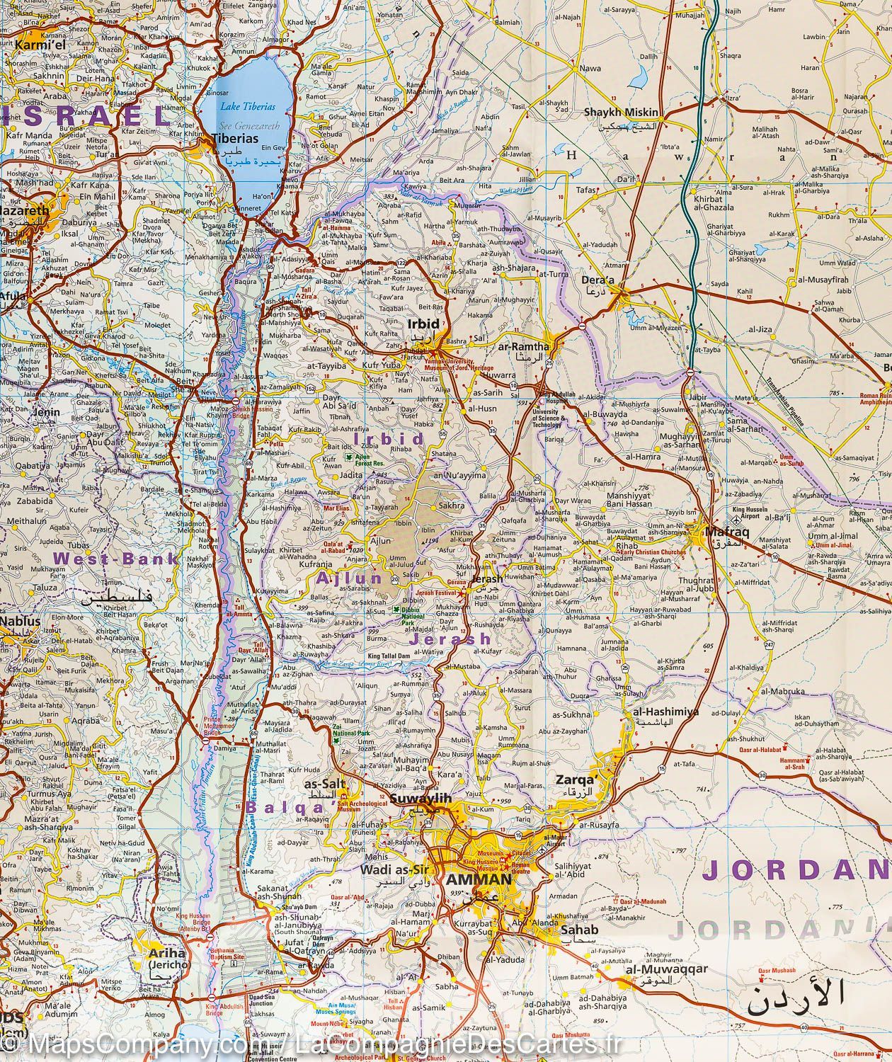 Carte routière - Jordanie | Reise Know How carte routière Reise Know-How
