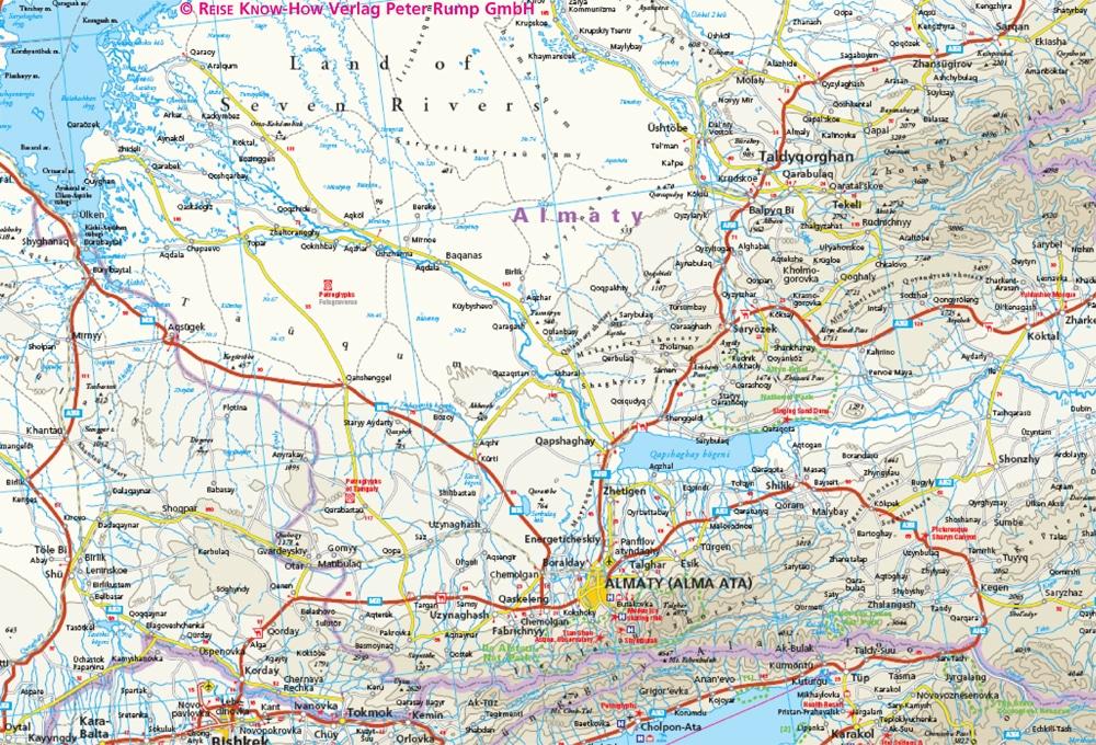 Carte routière - Kazakhstan | Reise Know How carte routière Reise Know-How