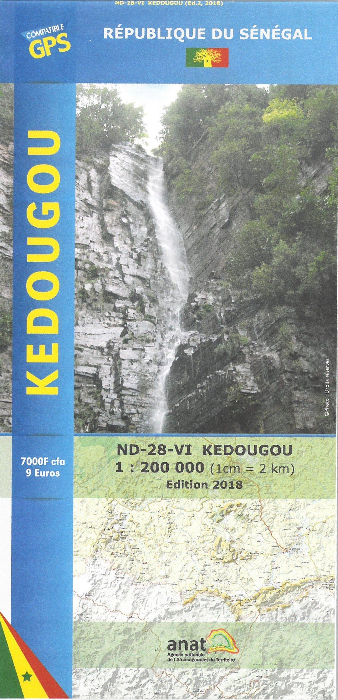Carte routière - Kédougou | Laure Kane carte pliée Laure Kane 